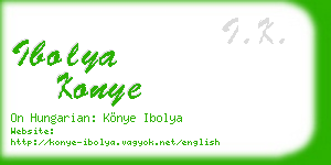 ibolya konye business card