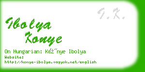 ibolya konye business card